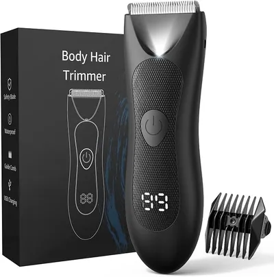 JOOPLEX Afeitadora Corporal Masculina Impermeable con Luz LED y Pantalla Digital