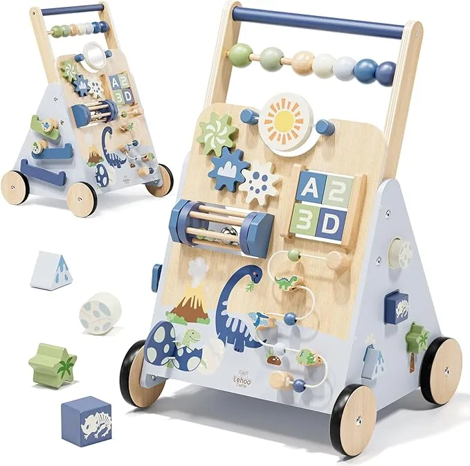 Lehoo Castle Andador Bebé Madera Montessori Dinosaurio