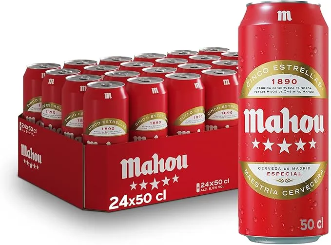 Mahou 5 Estrellas Pack de 24 Latas