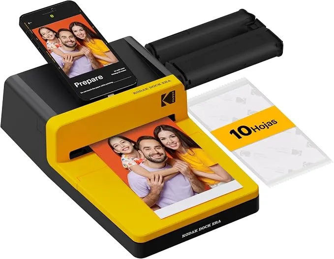 KODAK Dock Era - Impresora Fotográfica para Smartphone con Base Dock & Bluetooth