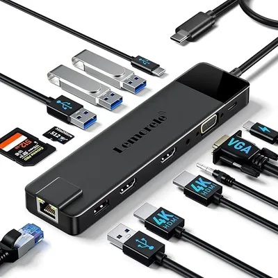 Lemorele Docking Station USB C Triple Display