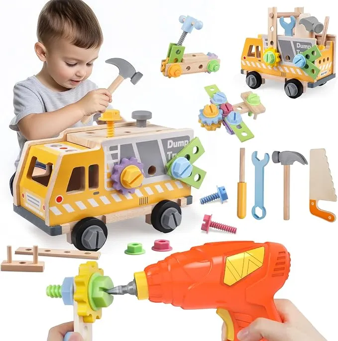 Camión de Herramientas Juguete para Niños con Taladro Eléctrico (39 Piezas)