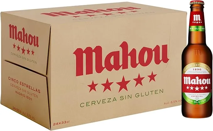 Cerveza Mahou Cinco Estrellas Sin Gluten