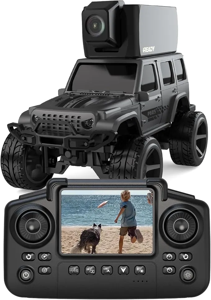 Mini Coche Teledirigido FPV 1/64 con Cámara y Pantalla LCD