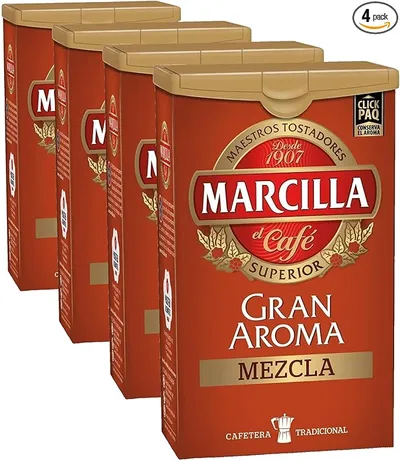 Marcilla Café Molido Mezcla 250 g (Paquete de 4)