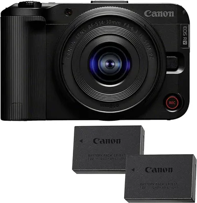 Cámara Canon EOS R50 V Kit Vlogging con Objetivo 14-30mm y Baterías Extra