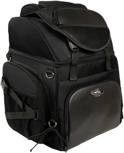 Milwaukee Leather Shaf International SH689 - Bolsa de Nailon Grande 1200D, Color Negro