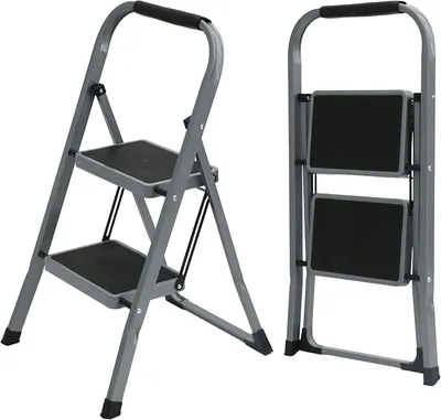 Escalera plegable UZIRO de 2 peldaños