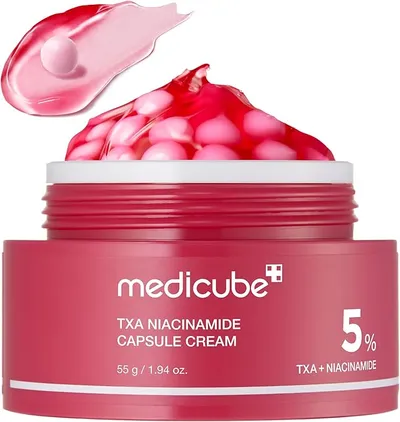 medicube TXA + Niacinamide Capsule Cream 1.94 oz – Crema hidratante dual para luminosidad