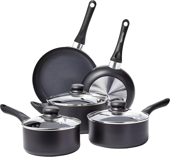 Amazon Basics Juego de Utensilios de Cocina Antiadherentes (8 Piezas)