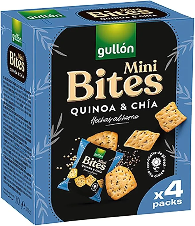 Galletas Gullón Mini Bites Quinoa y Chía 160g (4x40g)