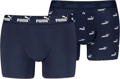 Pack 2 Calzoncillos Boxer Elements PUMA para Hombre - Azul Marino, Talla XXL