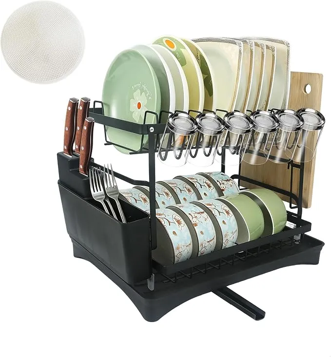 ZEXTEK Escurridor de Platos para Cocina con Drenaje Automático