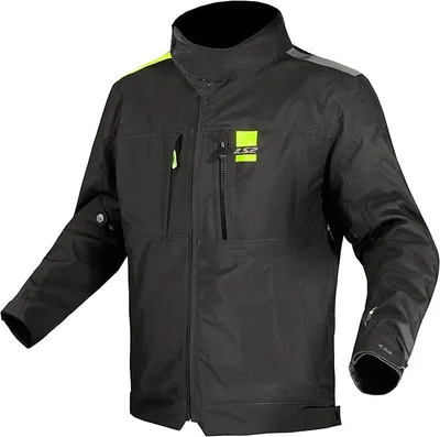 LS2, Chaqueta Moto Impermeable Mujer TITANIUM Black H-V Yellow, S