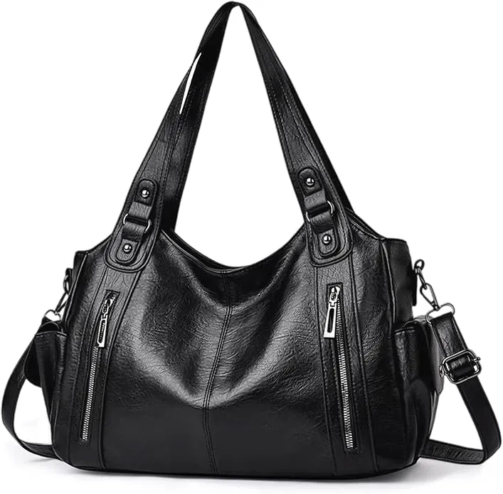 Mabecol Bolso Mujer Bandolera Tote Grande Negro Estilo Y2K Vintage
