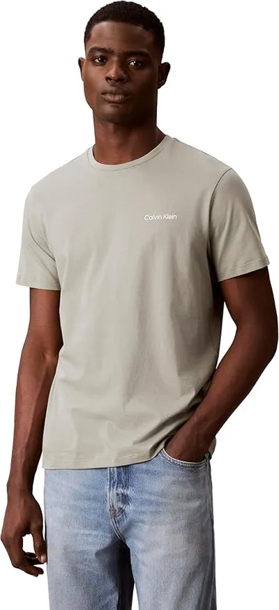 Calvin Klein Camiseta de Manga Corta Hombre Micro Logo