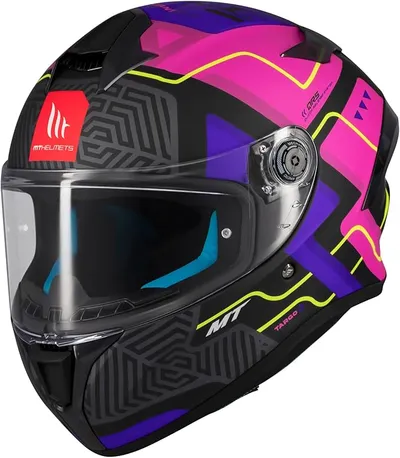 MT Helmets Targo S – Casco Moto Integral con Visor Solar Full Vision, Pantalla Compatible con Pinlock, Interior Lavable y Cierre Micrométrico | Calota HIRP | Homologado ECE 22.06 & DOT