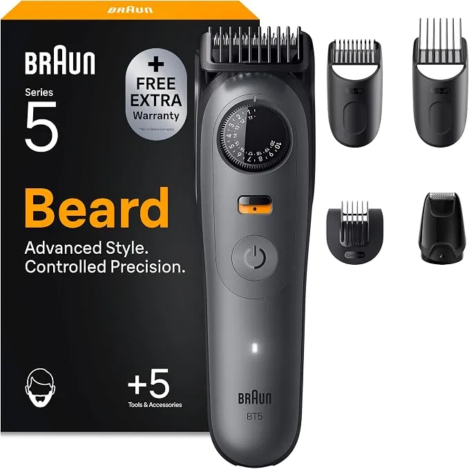 Braun Recortadora de Barba Series 5 BT5535 - Afeitado Preciso y Versátil