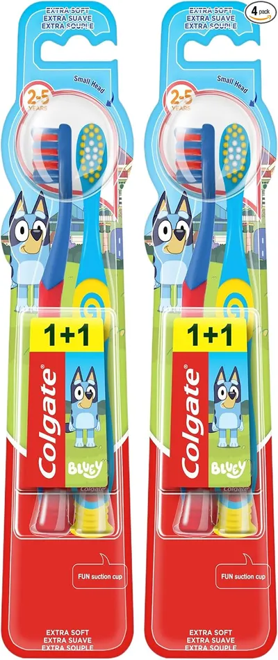 Colgate Bluey Pack 4 Cepillos Dentales Infantiles 2-5 Años