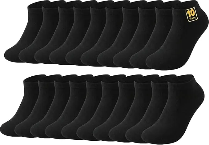 Wamicu 10 Pares Calcetines Tobilleros Hombre Mujer Cortos Algodón Peinado