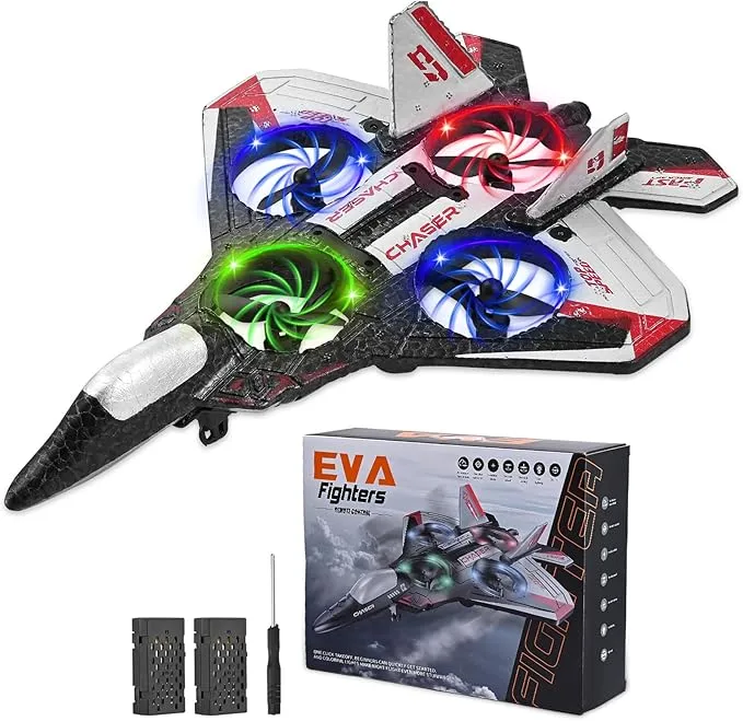Avión de combate 4D RC con iluminación LED