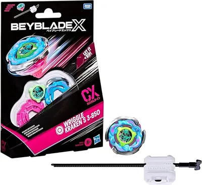Beyblade X, Wriggle Kraken S 3-85O CX, Kit Inicial con Top y Lanzador