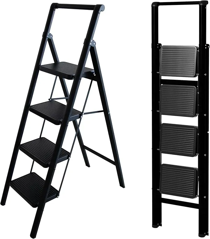 Escalera plegable de acero UABA 4 peldaños