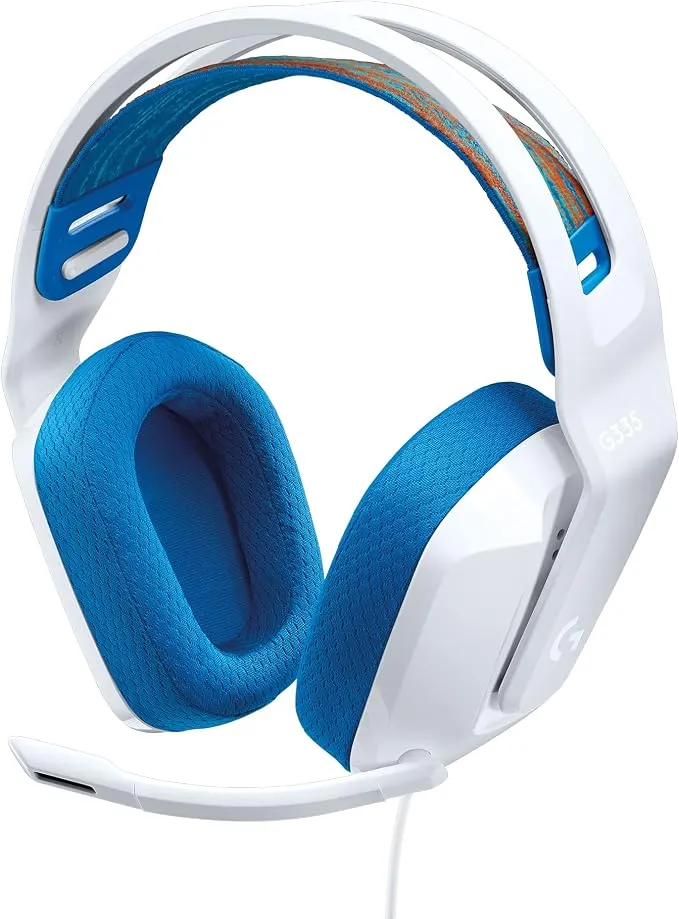 Logitech G G335 Auriculares Gaming Ligeros con Cable (Jack 3.5mm) - Blanco