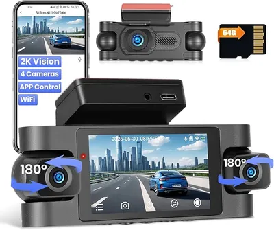 Hikity 4 Canales Dash CAM