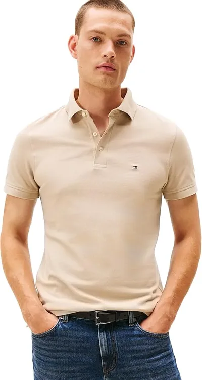 Tommy Hilfiger Polo de Manga Corta Hombre 1985 Slim Fit