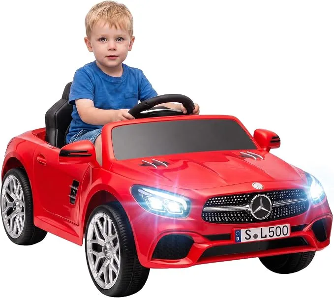 Coche Eléctrico Infantil Mercedes-Benz SL500 12V con Mando y Luces