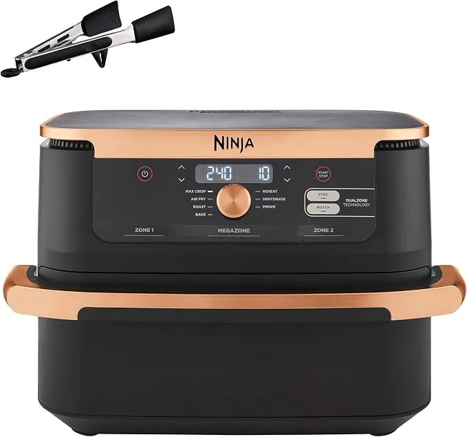 Freidora de Aire Ninja Foodi FlexDrawer Dual Zone 10.4L Negro/Cobre