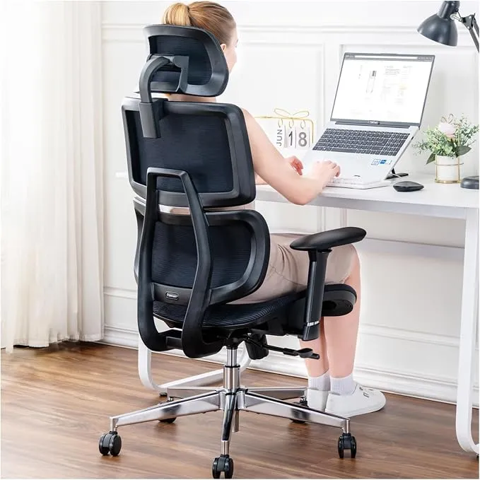 Silla de Oficina Ergonómica TONFARY con Soporte Lumbar y Malla Transpirable
