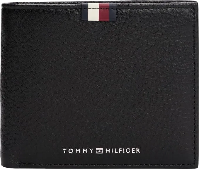 Cartera Tommy Hilfiger TH Prem Lea CC and Coin Negra con Compartimento para Monedas
