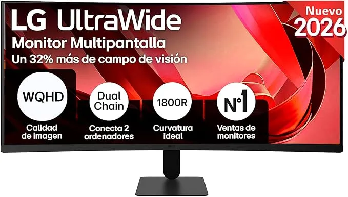 PLG Monitor UltraWide 34U601B-B 34'' WQHD 120Hz Curvo