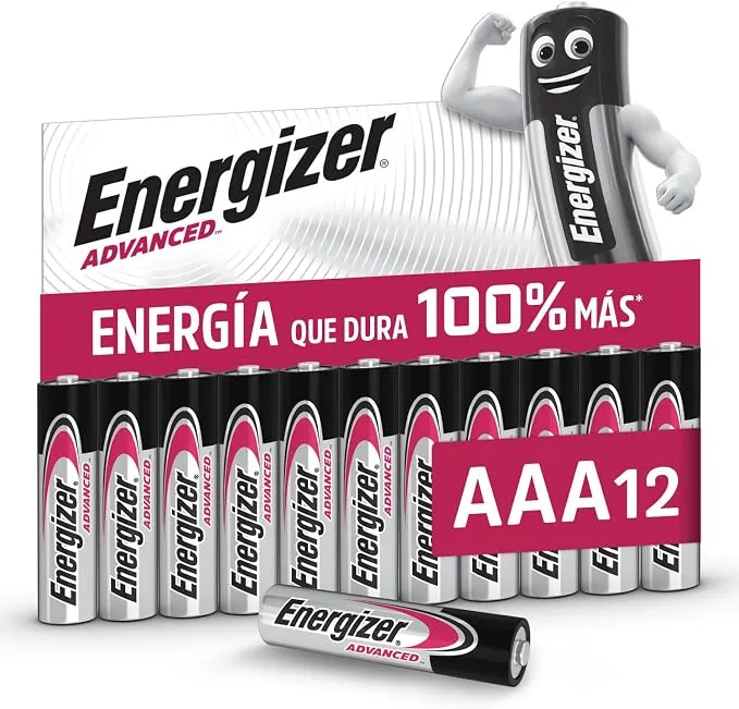 Energizer Advanced Pilas AAA Alcalinas (Paquete de 12)