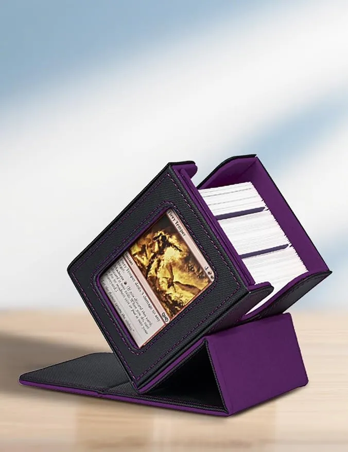 Caja MTG Commander Premium de Cuero PU con Ventana y Cierre Magnético
