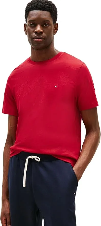 Tommy Hilfiger Camiseta de manga corta Hombre Seasonal Solid Tee con cuello redondo