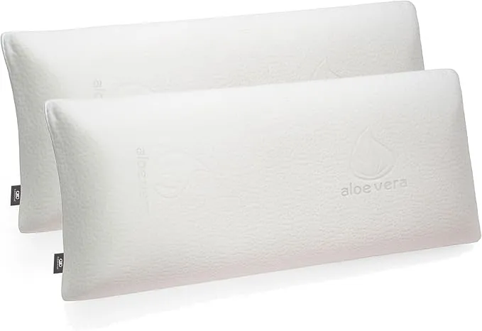 FUSIONHOME Pack 2 Almohadas Viscoelástica Aloe Vera 70 cm