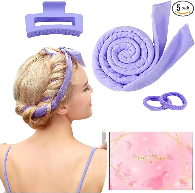 Rizador Sin Calor para Cabello Largo con Terciopelo y Accesorios