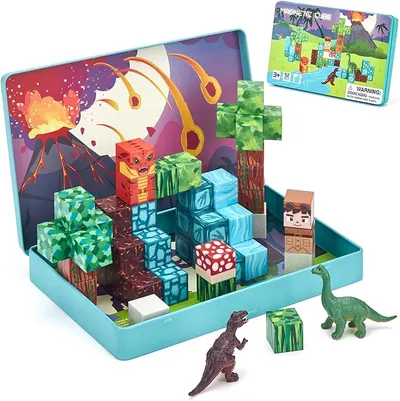 Juego de Construcciones Magnéticas Hahaland de Dinosaurios para Viaje