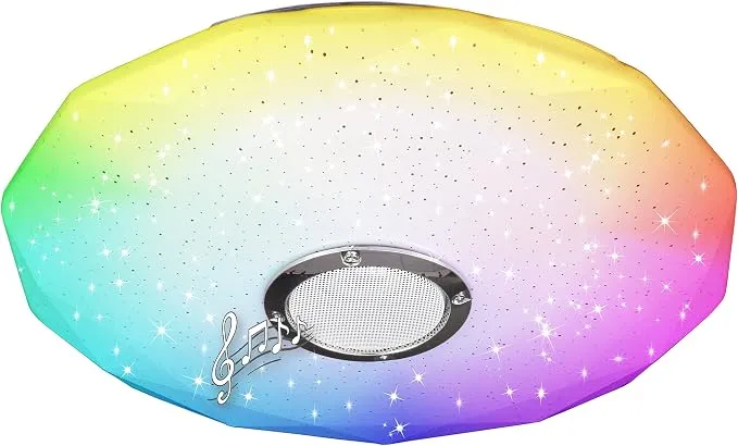BEL AIR HOME Plafón LED TRITÓN 33CM con Altavoz Bluetooth RGB y Control App
