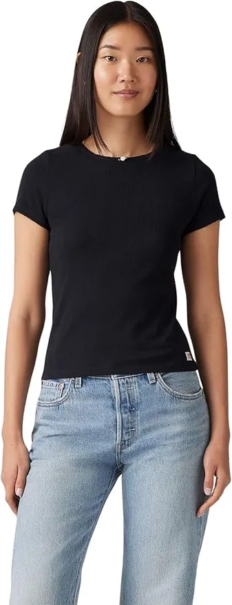 Levi's Mujer Camiseta Dry Goods Pointelle tee de canalé