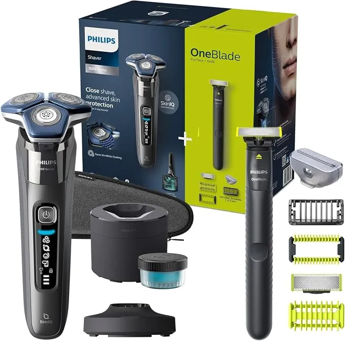 Philips Serie 7000 Afeitadora Eléctrica Hombre S7887/78 con Centro de Limpieza
