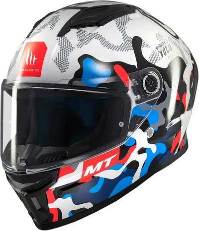 MT Helmets Stinger 2 – Casco Moto Integral Deportivo con Pantalla Antivaho Compatible con Pinlock, Visor Solar Full Vision, Interior Lavable y Calota HIRP | Homologado ECE 22.06 & DOT