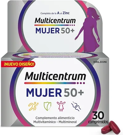 Multicentrum - Complementos alimenticios multivitamínico y multimineral para mujeres 50+