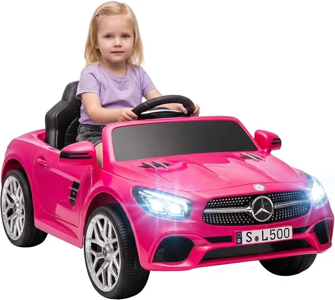 Coche Eléctrico Infantil Mercedes-Benz SL500 12V con Mando y Música