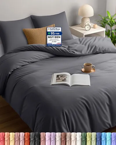 Funda Nórdica Utopia Gris para Cama 150cm (220x240cm)