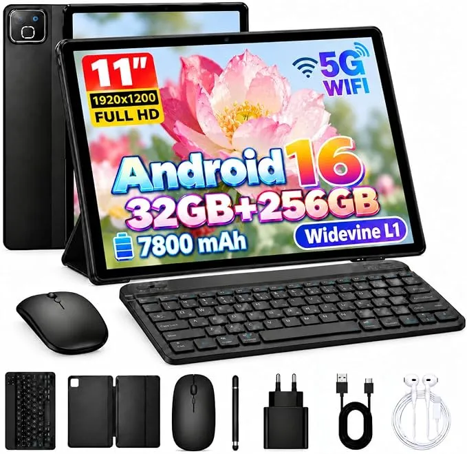 NIDUBIO 2026 Tableta Android 16 con Teclado, Lápiz y Accesorios