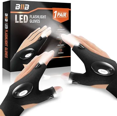 BIIB Guantes LED Luminosos Gadgets Outdoor para Pesca y Camping